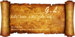 Góber Lóránt névjegykártya