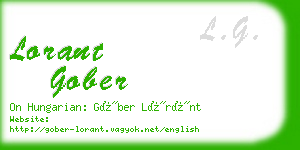 lorant gober business card