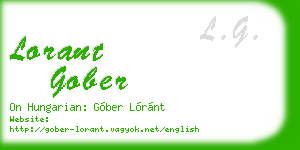 lorant gober business card
